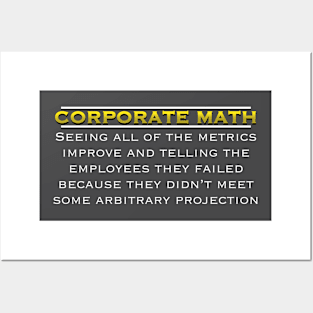 Corporate Math: The Hilarious Hypocrisy Unveiled Posters and Art